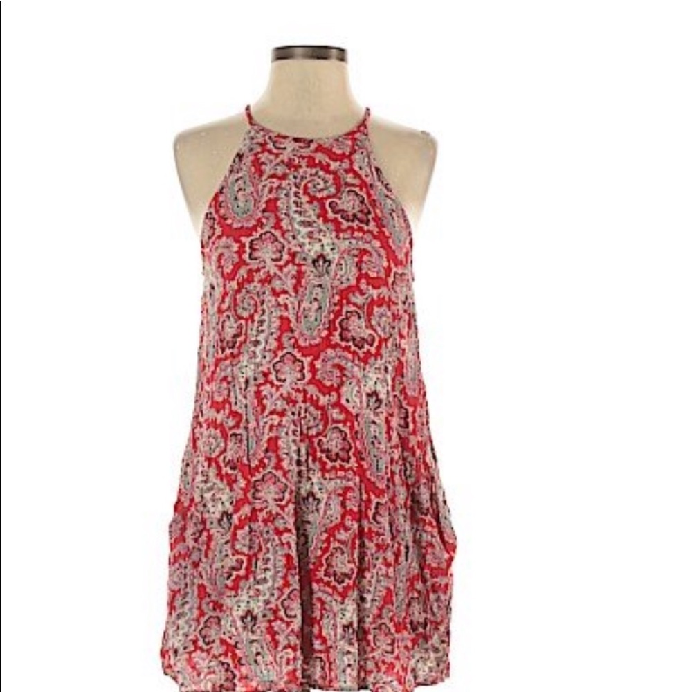 American eagle red paisley sundress